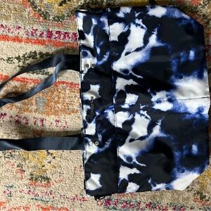 Blue and White Tie-Dye Tote Bag